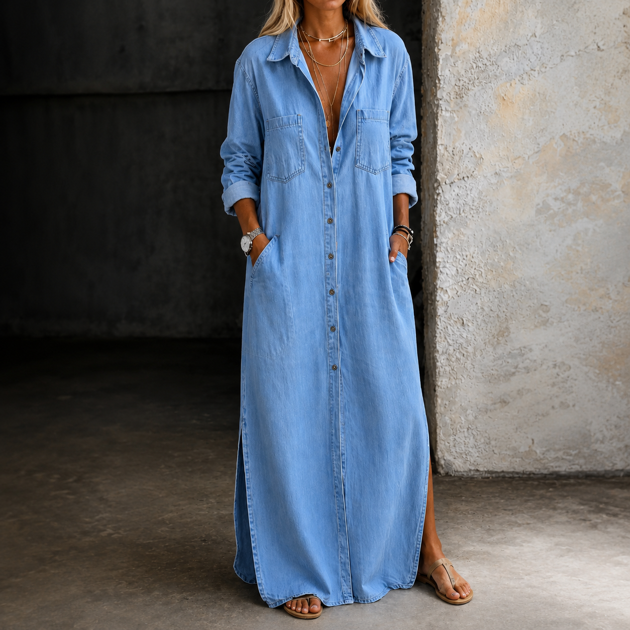 Vestido Vaquero Rosaura Paez® - ''Cuarzo''