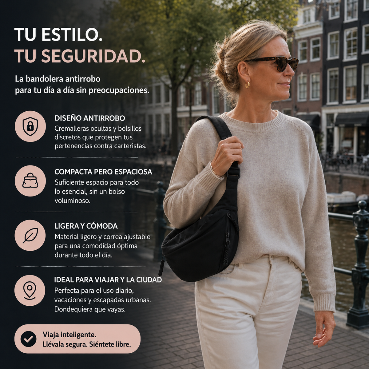 Bolso de hombro Rosaura Paez® - Luna